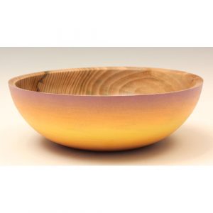 Elm purple, yellow and orange textured and coloured bowl