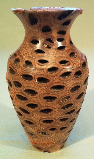 Banksia pod vase turned by Paul Hannaby Creative Woodturning