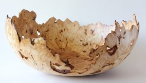Horse chestnut burr natural edge bowl