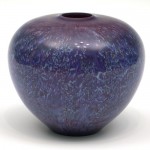 Masur birch coloured hollow form. Dark blue and turquoise
