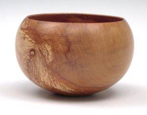 Spalted apple round bowl