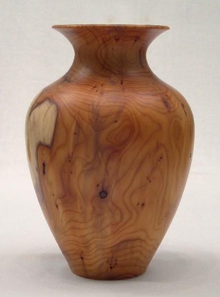 Yew vase turned by Paul Hannaby Creative Woodturning