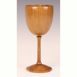Apple wood goblet turned by Paul Hannaby creative woodturning