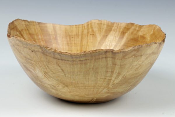 Natural edge silver birch burr bowl turned by Paul Hannaby creative woodturning