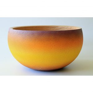Coloured ash bowl turned by Paul Hannaby creative woodturning