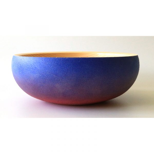 Coloured pine bowl turned by Paul Hannaby creative woodturning