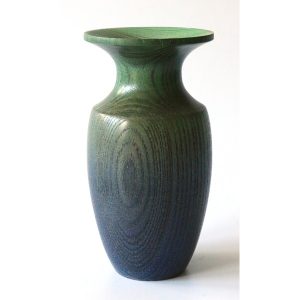 Coloured ash bud vase turned by Paul Hannaby creative woodturning