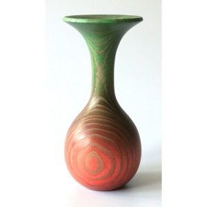 Coloured ash weed pot turned by Paul Hannaby creative woodturning