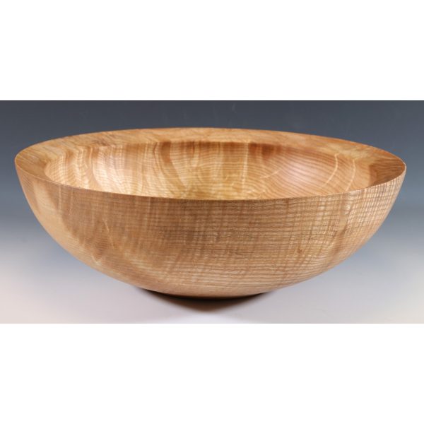 Figured ash salad bowl turned by Paul Hannaby Creative Woodturner