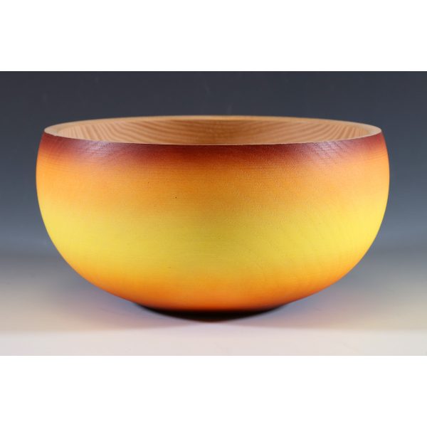 Coloured ash bowl turned by Paul Hannaby Creative Woodturner