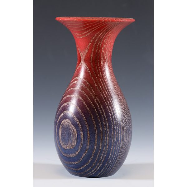 Coloured ash weed pot turned by Paul Hannaby Creative Woodturner