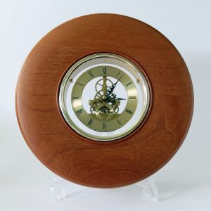 Mahogany clock turned by Paul Hannaby creative woodturning