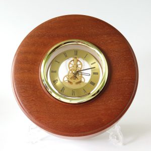 Mahogany clock turned by Paul Hannaby creative woodturning