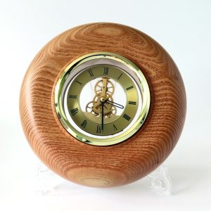Chestnut clock turned by Paul Hannaby creative woodturning