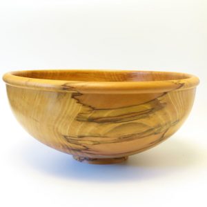 Flamed beech salad bowl turned by Paul Hannaby creative woodturning