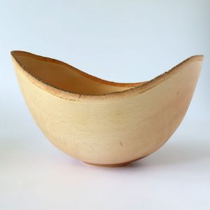 Beech natural edge bowl turned by Paul Hannaby creative woodturning
