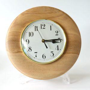 Olive ash clock turned by Paul Hannaby creative woodturning