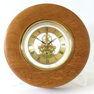 Iroko clock turned by Paul Hannaby creative woodturning