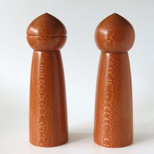Ropala lacewood pepper and salt mill turned by Paul Hannaby creative woodturning