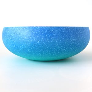 Blue and green coloured sycamore bowl turned by Paul Hannaby creative woodturning