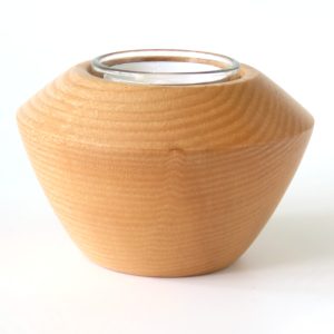 Ash tealight turned by Paul Hannaby creative woodturning