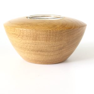 Oak tealight turned by Paul Hannaby creative woodturning