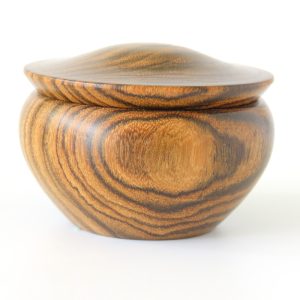 Bocote threaded box turned by Paul Hannaby creative woodturning