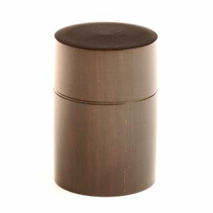 African Blackwood threaded box turned by Paul Hannaby creative woodturning