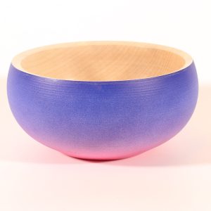 Coloured sycamore bowl turned by Paul Hannaby creative woodturning