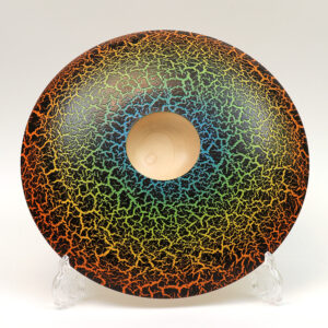 Sycamore coloured platter turned by Paul Hannaby creative woodturning