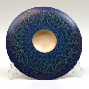 Sycamore coloured platter turned by Paul Hannaby creative woodturning
